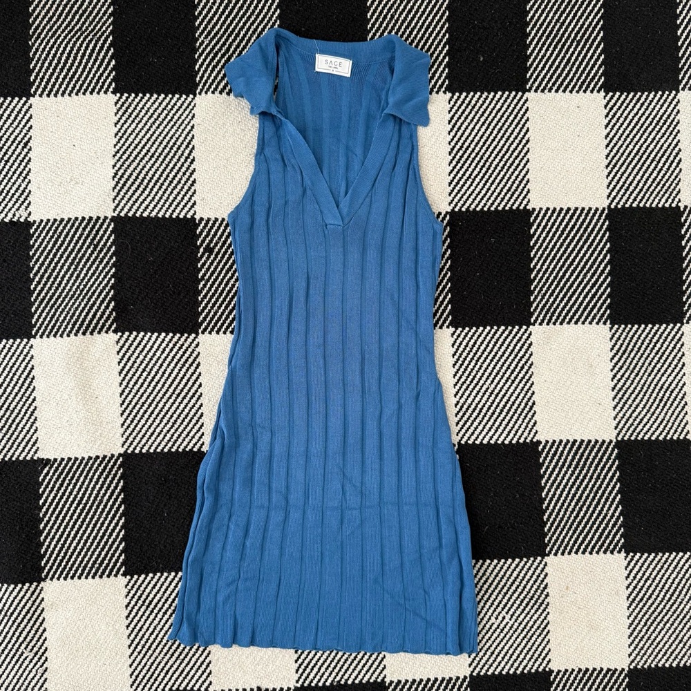 Blue Sleeveless Dress